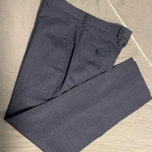 Express Mens Navy Blue patterned Dress Pant. 28x29